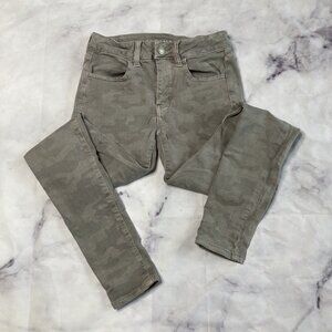 American Eagle Hi Rise Jeggings Womens Size 2 Jeans Camo C26